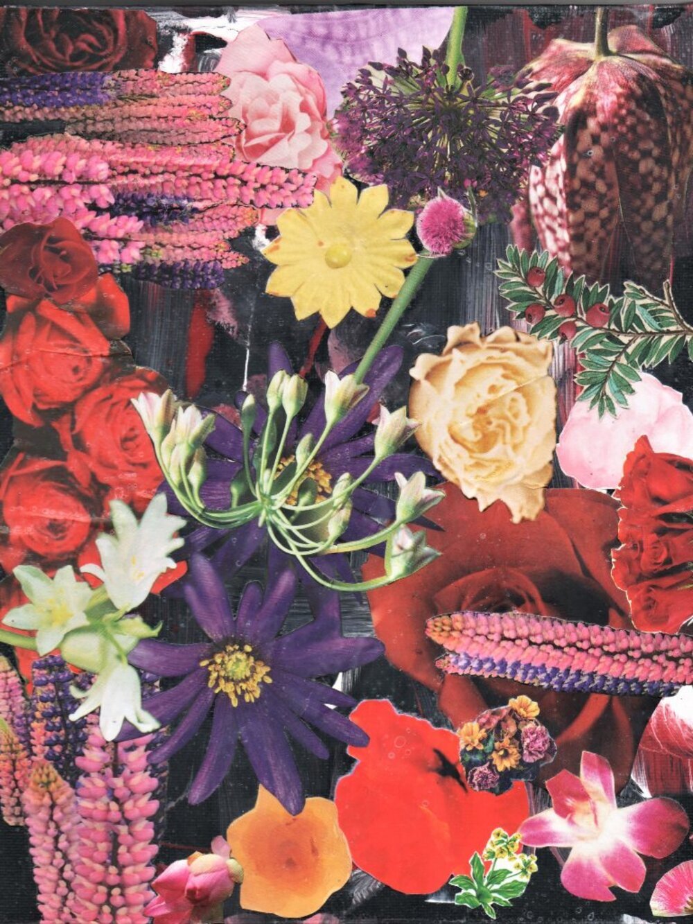 Three original & unique collages on 8 X 10 X 3/4 canvas